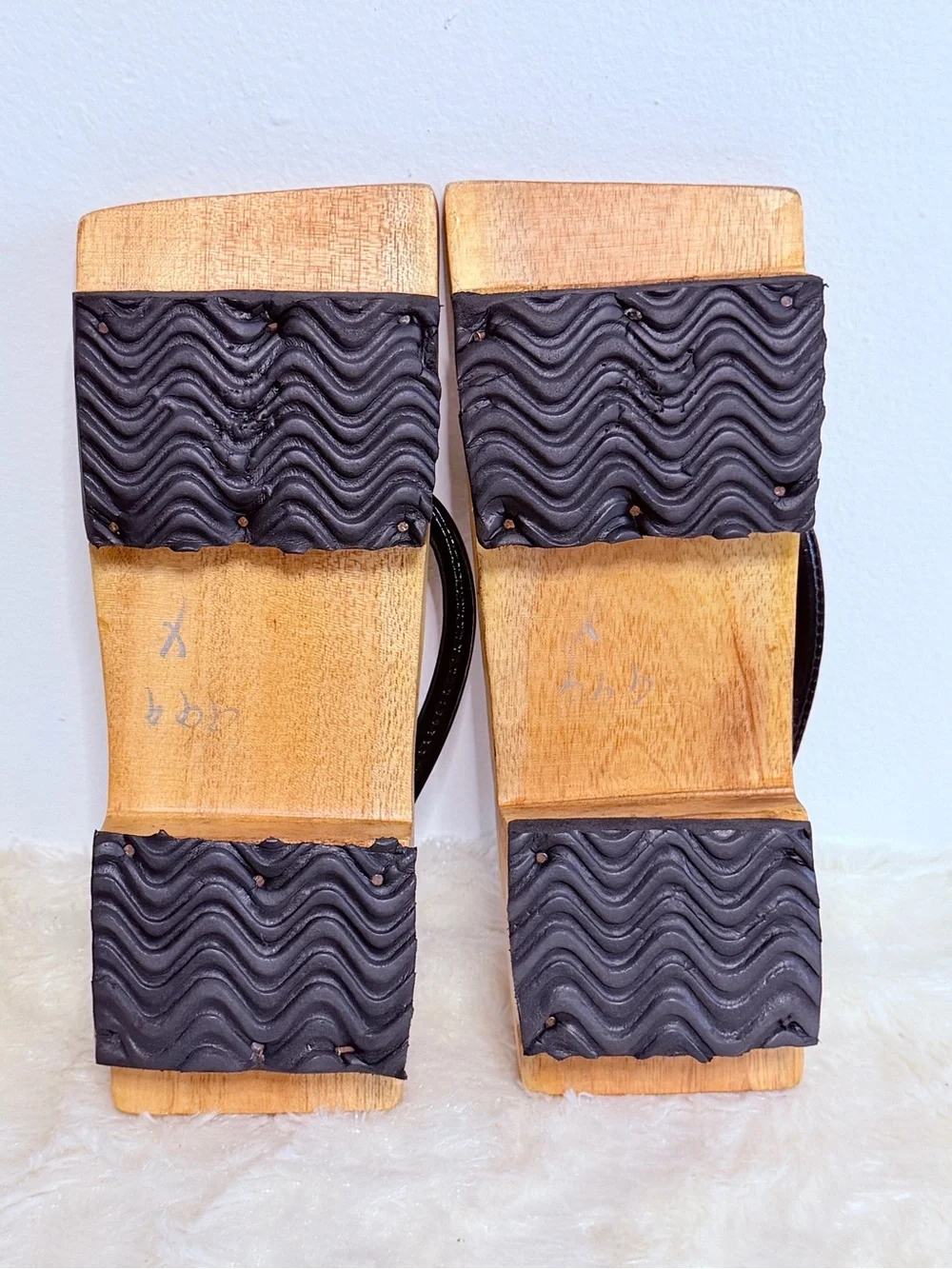 Gucci Brown Leather-Trim Wooden Sandals RARE Size 7